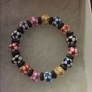 Angela Moore Hand Painted Soccer Ball Bracelet